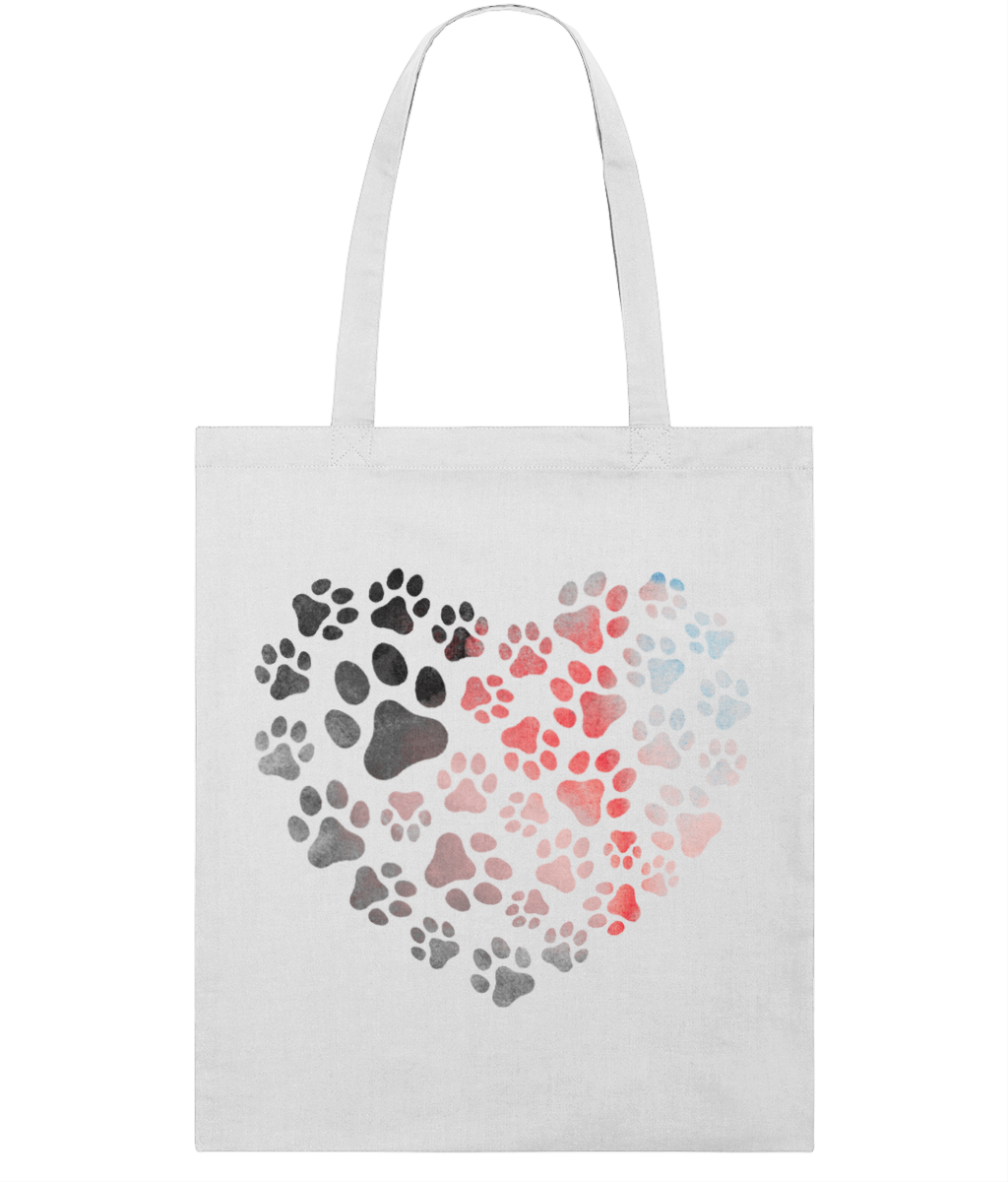 Light Tote Bag Heart Of Paws
