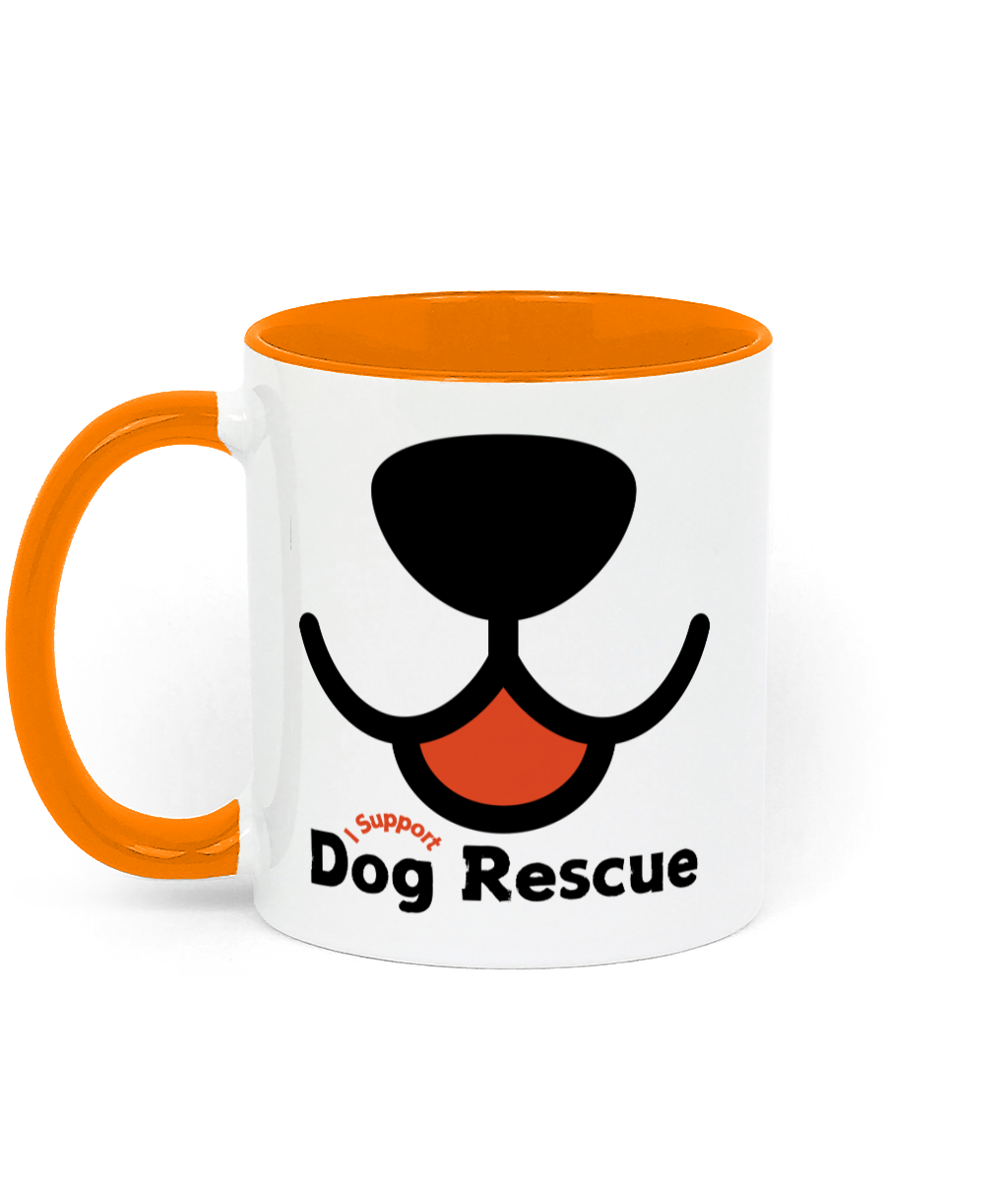 Two Toned Ceramic Mug Happy Dog