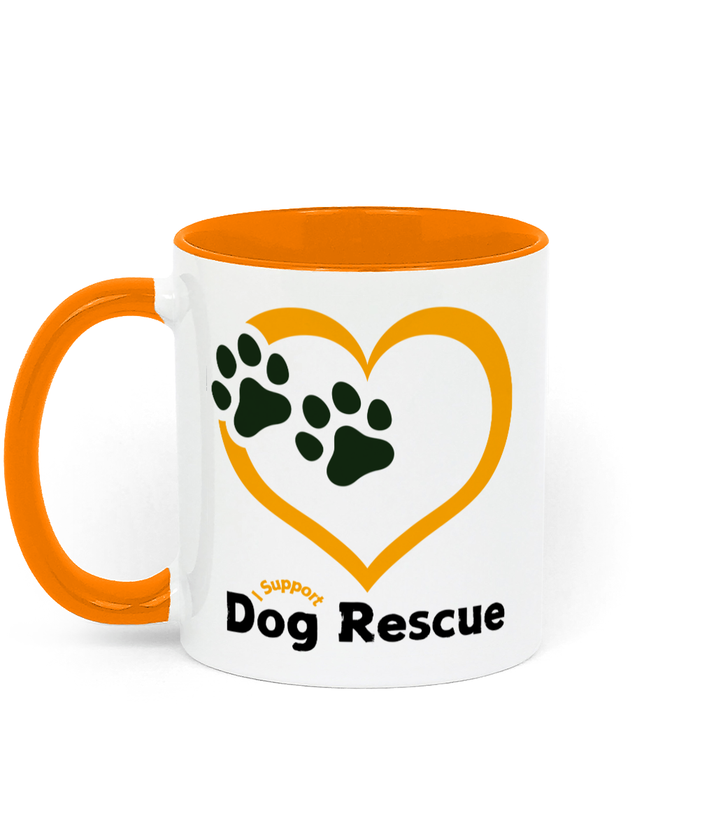 Two Toned Ceramic Mug Heart And Paws