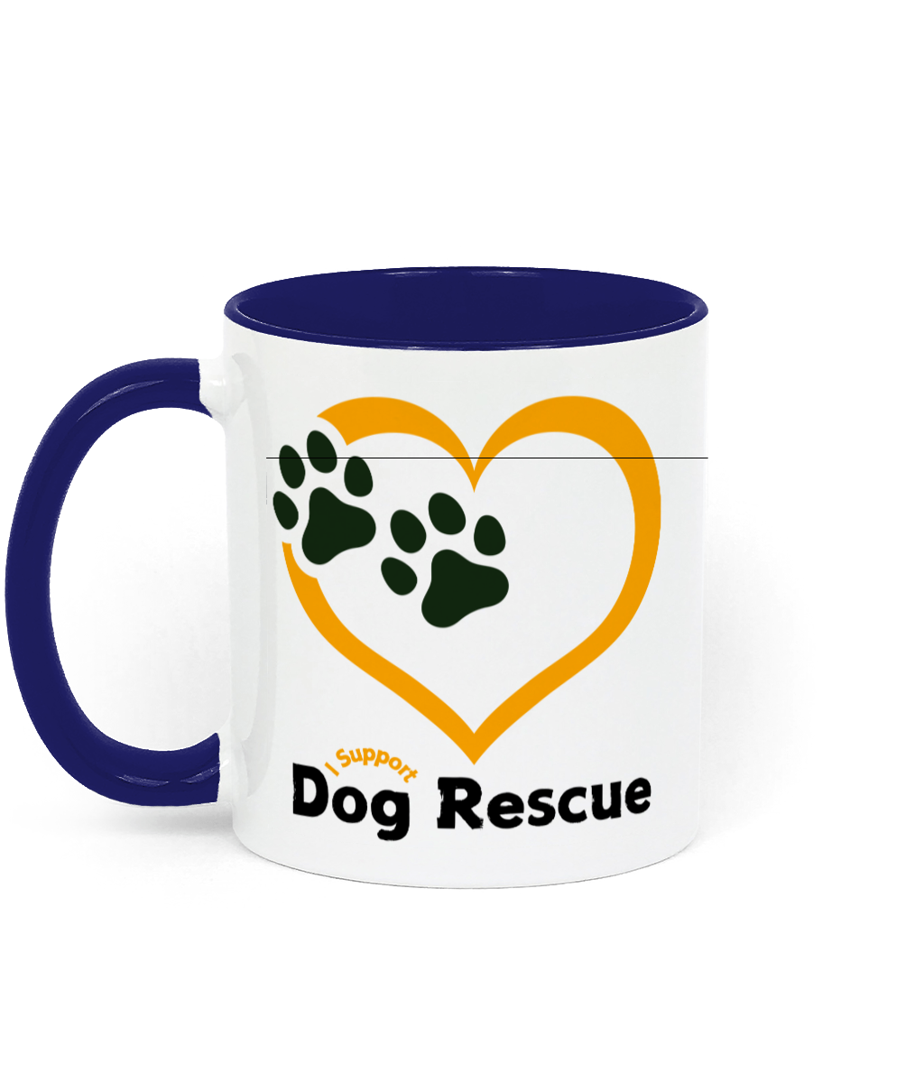 Two Toned Ceramic Mug Heart And Paws