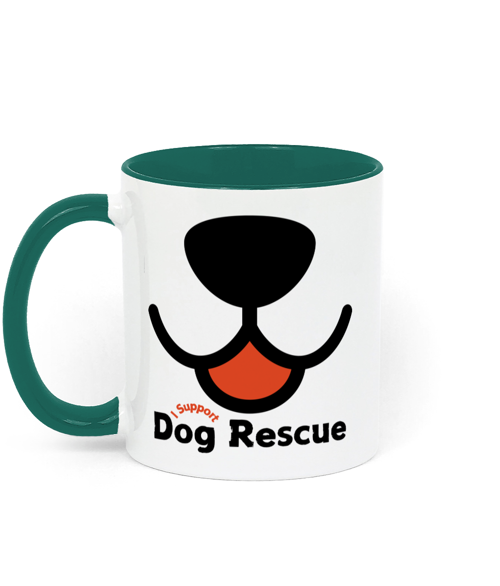 Two Toned Ceramic Mug Happy Dog