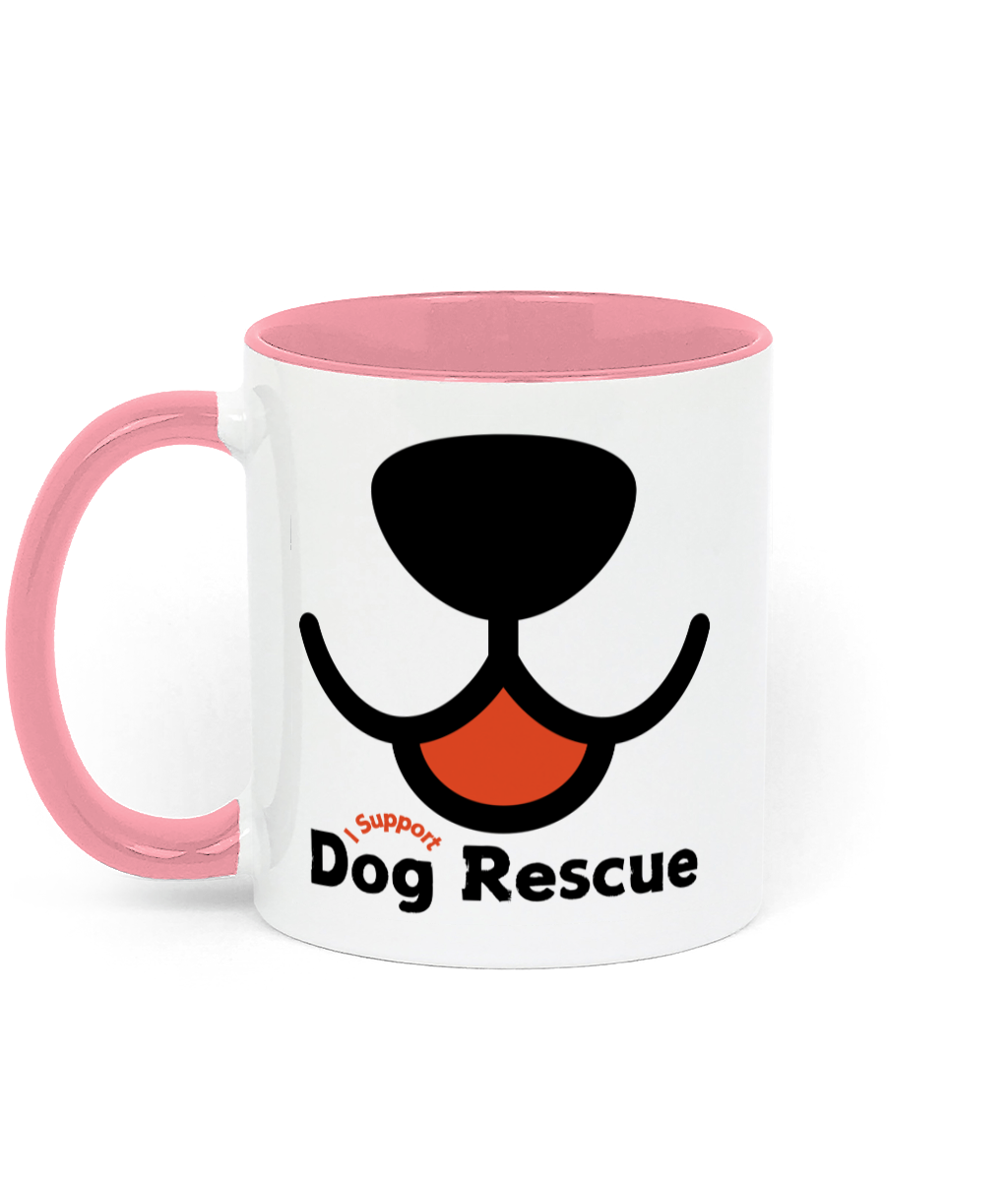 Two Toned Ceramic Mug Happy Dog