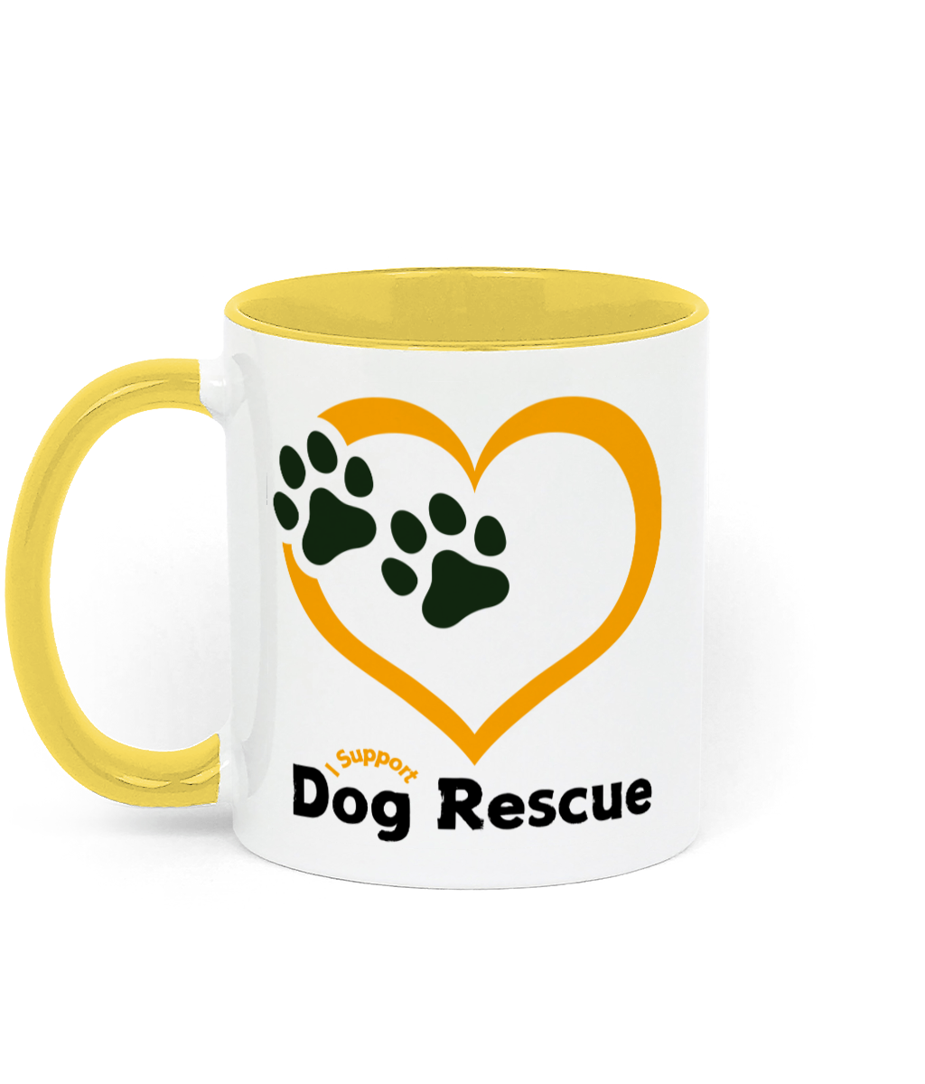 Two Toned Ceramic Mug Heart And Paws