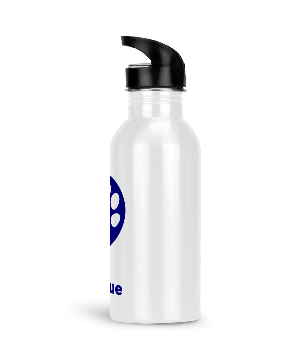 Gym Fitness Water Bottle 600ml Blue Heart