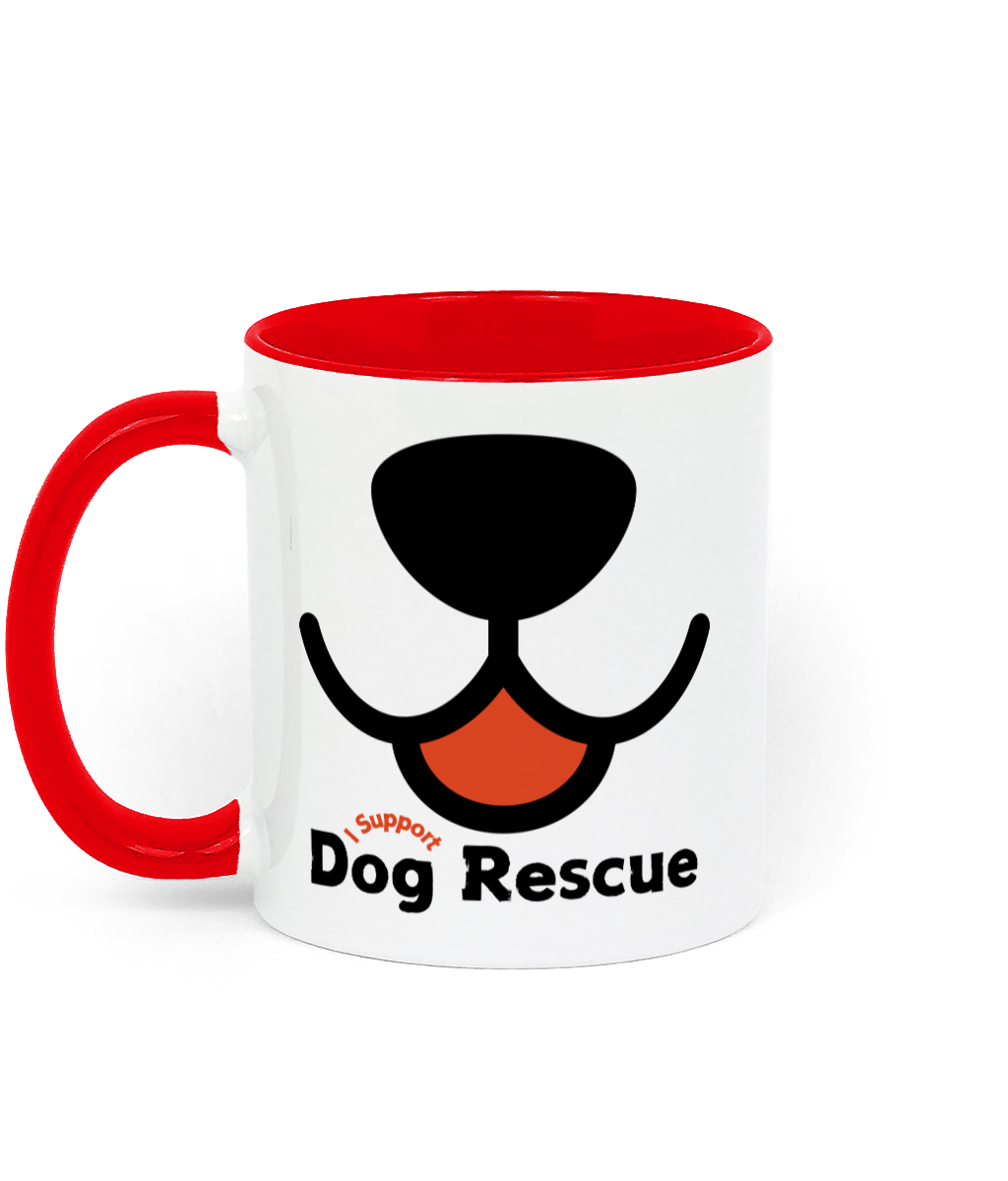 Two Toned Ceramic Mug Happy Dog