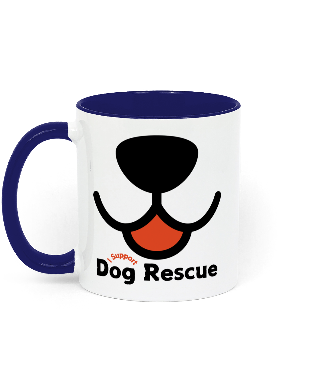 Two Toned Ceramic Mug Happy Dog