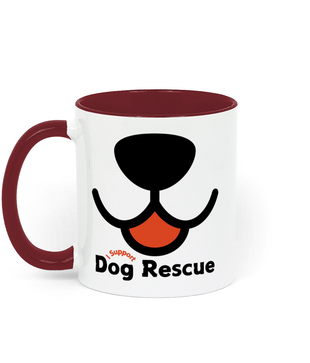 Two Toned Ceramic Mug Happy Dog