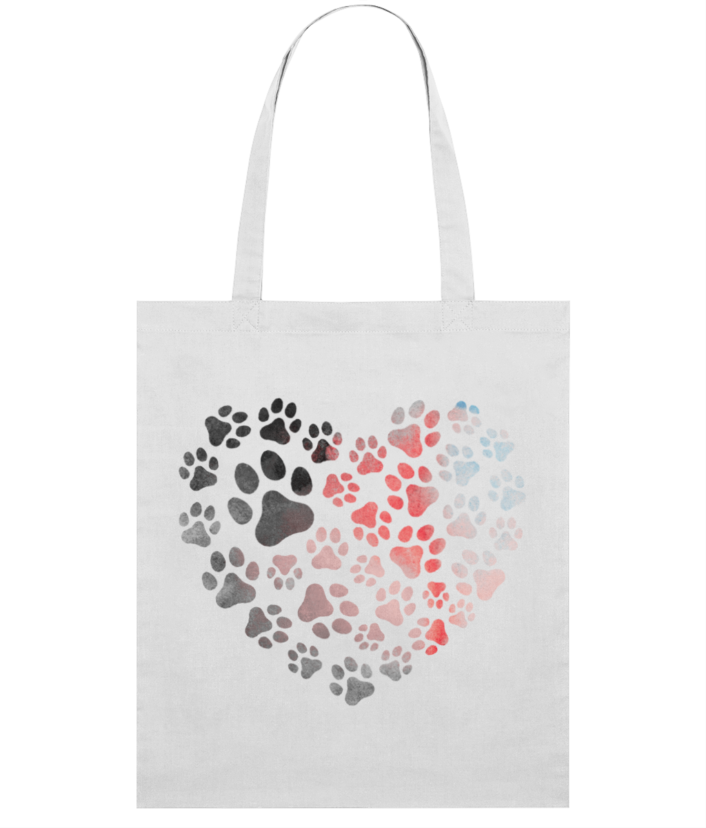 Light Tote Bag Heart Of Paws